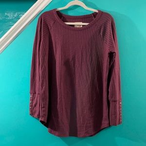 Burgundy long sleeve shirt